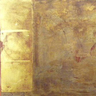 schöne vergoldete Fläche in verschiedenen Strukturen katrin schwenk raumkunst 2010